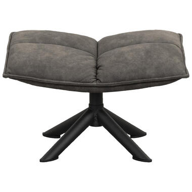 Hocker Clayton - antraciet - 45x64x41,50 cm - Leen Bakker