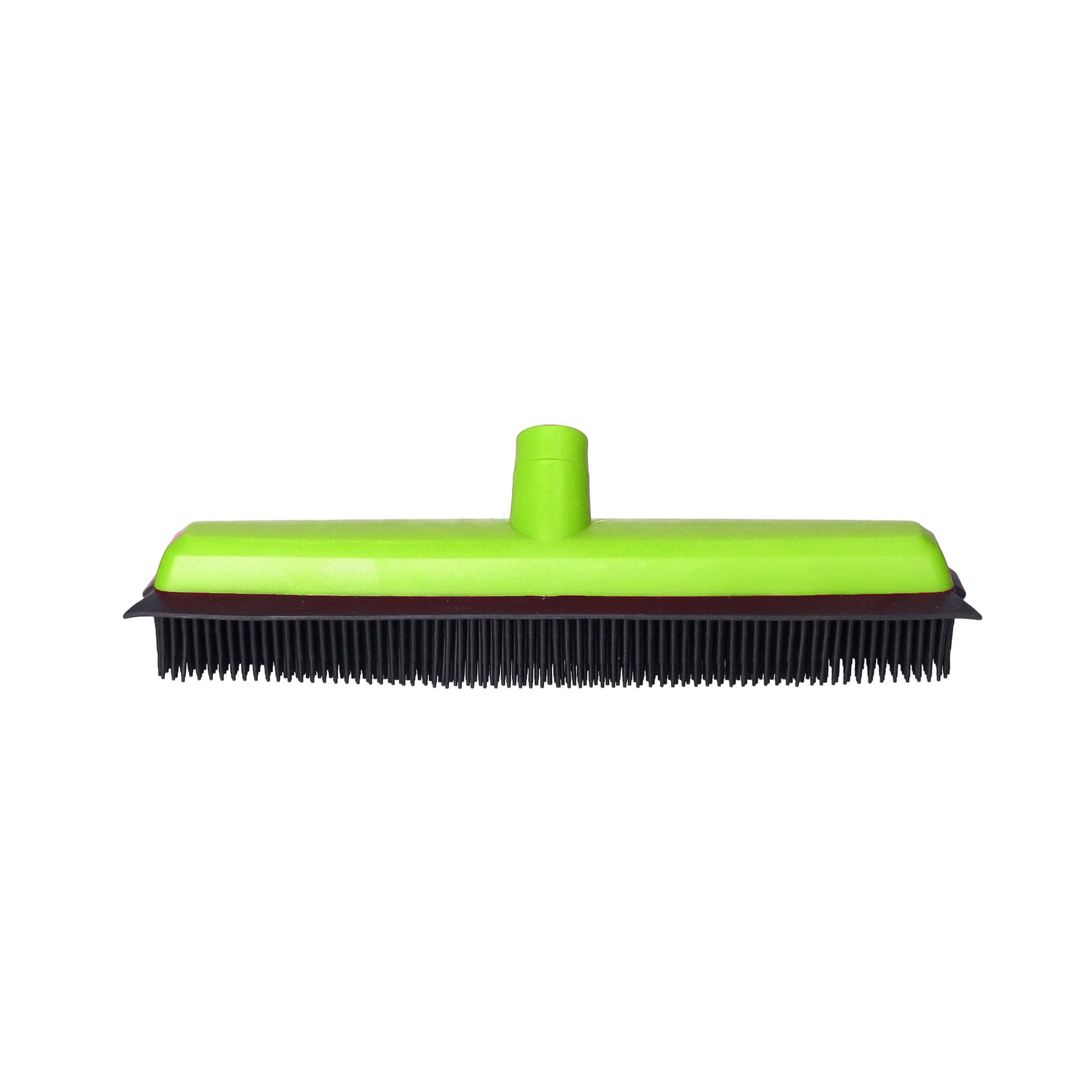 Bezem - rubber - lime groen - bezemkop - kappers bezem - schroefdraad - wisser lip - 35 cm -