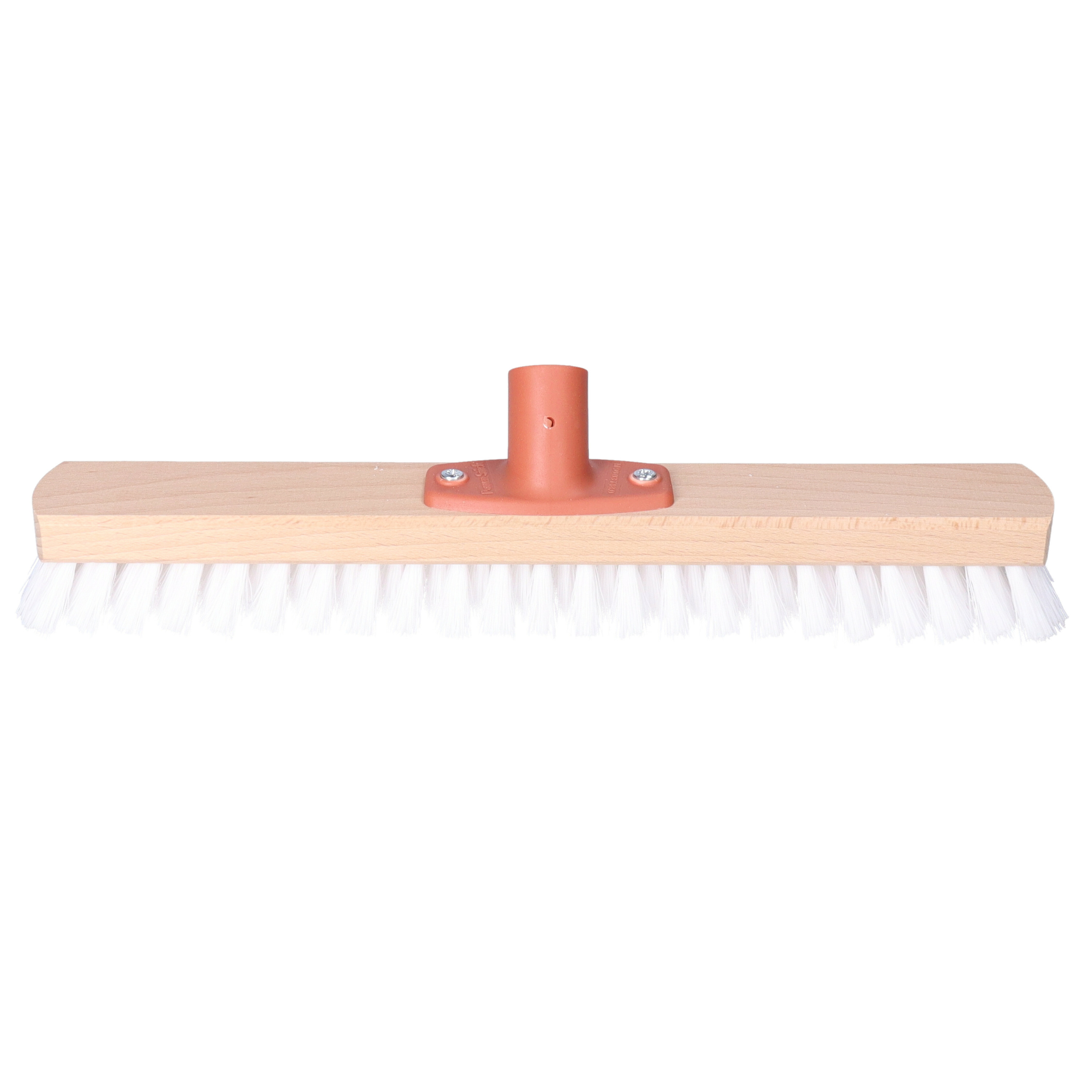 Schrobber - 40 cm - hout - wit - schrobborstel - schoonmaakborstel -