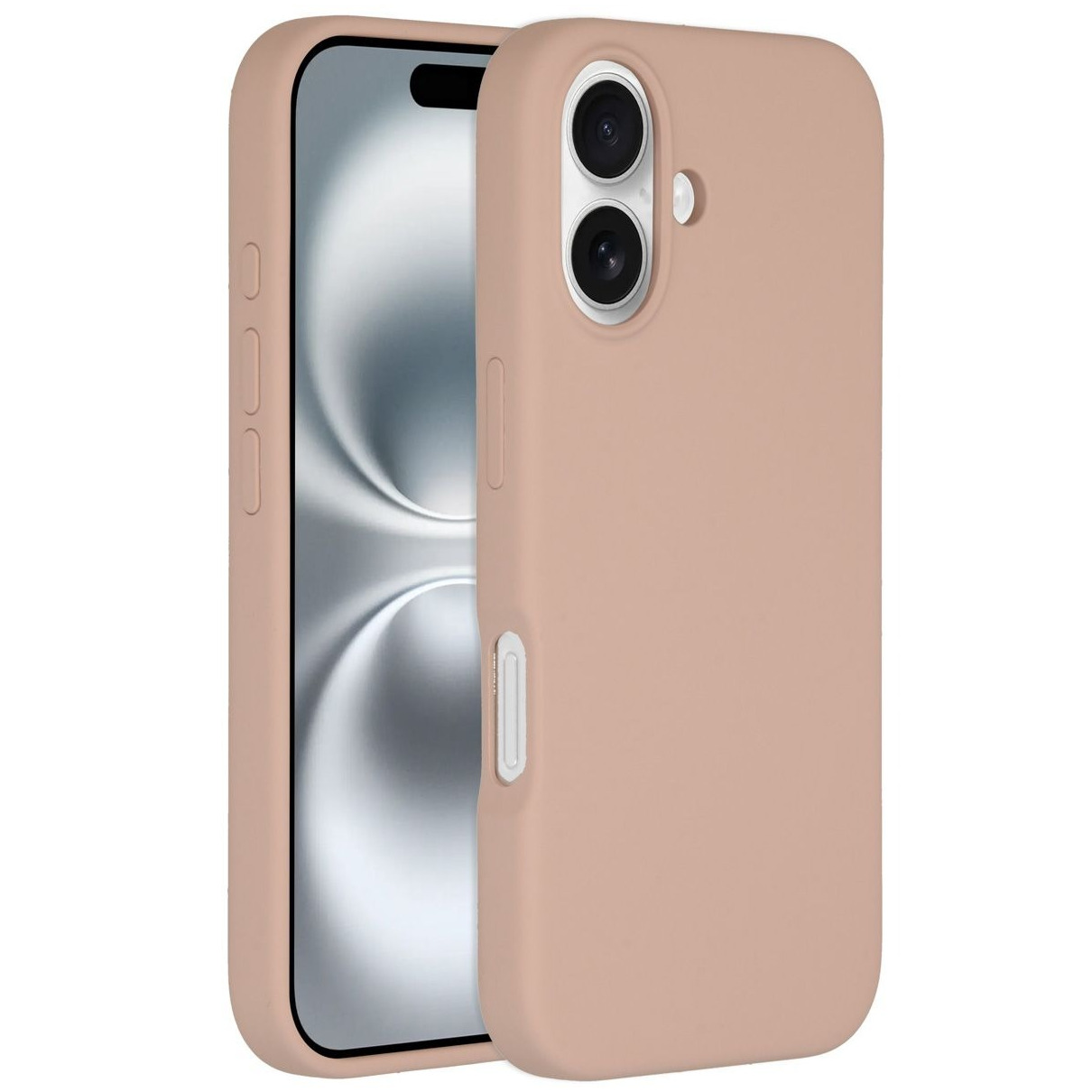 Accezz Liquid Silicone Backcover met MagSafe iPhone 16 Telefoonhoesje Roze