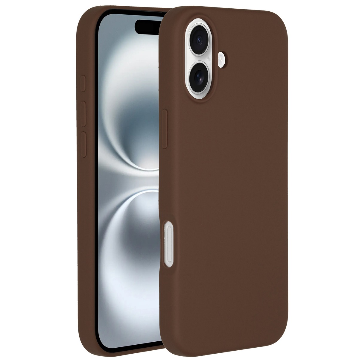 Accezz Liquid Silicone Backcover met MagSafe iPhone 16 Telefoonhoesje Bruin