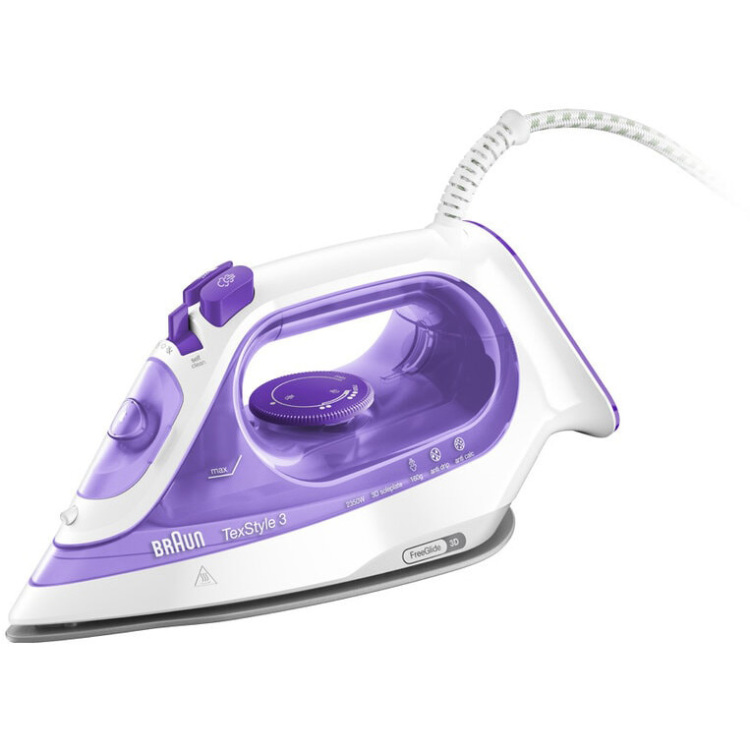 Braun TexStyle 3 stoomstrijkijzer SI 3042 violet stoomstrijkijzer