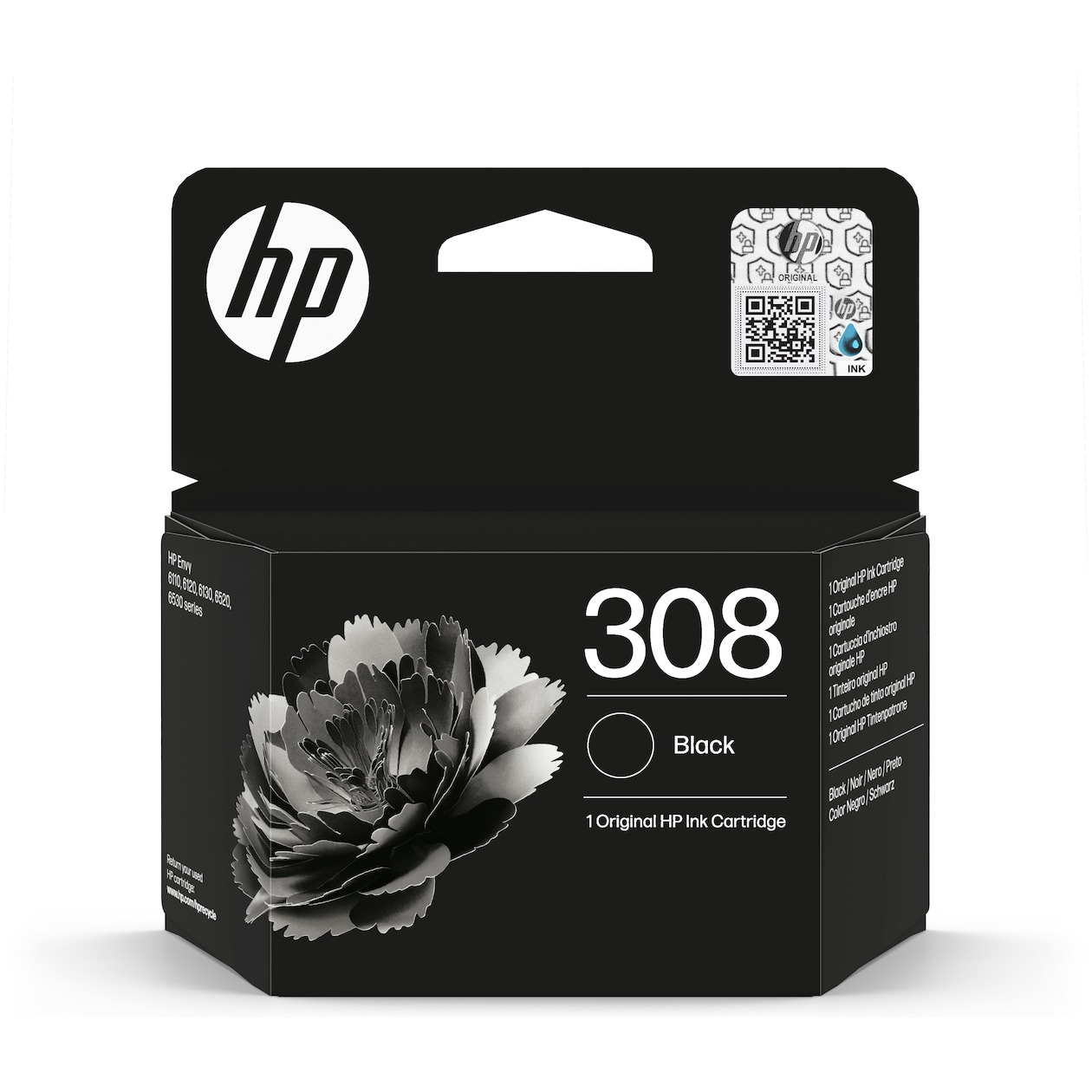 HP 308 Cartridge Inkt Zwart