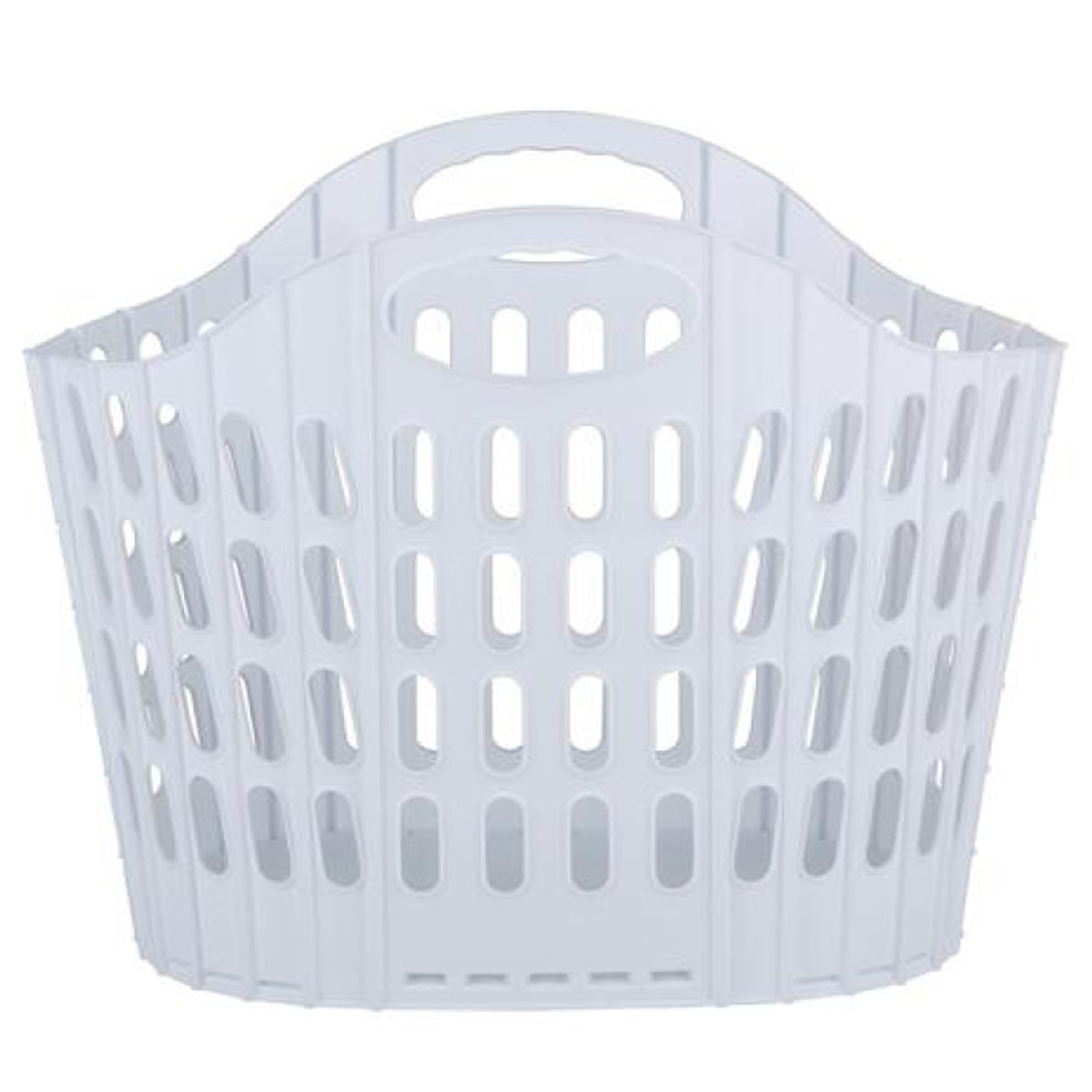 Flexibele wasmand - wit - 35 liter - kunststof - 49 x 35 x 38 cm - opbergen -