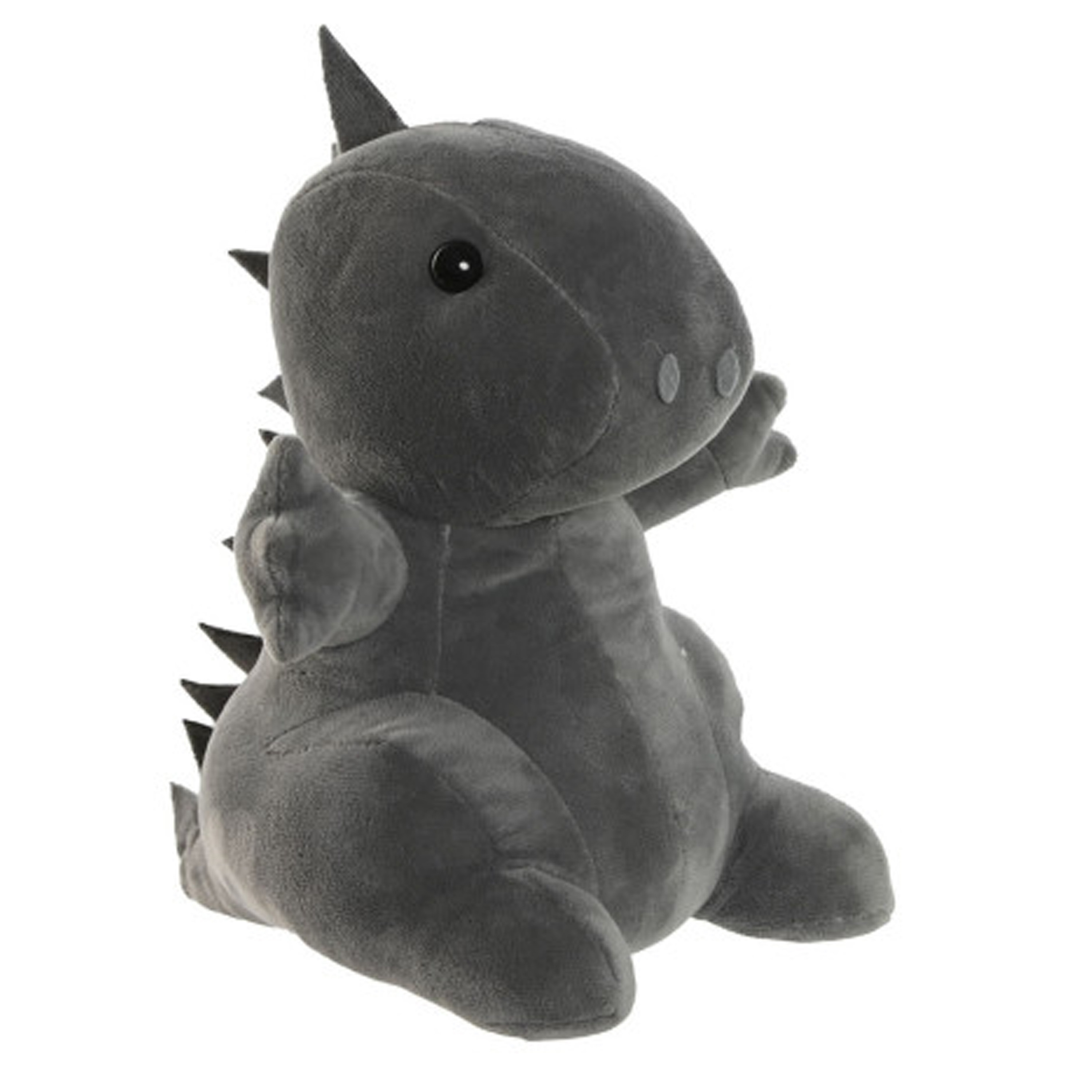 Deurstopper gewicht - dieren thema Dino - 1 kilo - grijs - polyester - 24 x 16 cm -