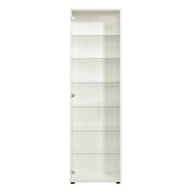 Vitrinekast Ansio - wit - 172x50x30 cm - Leen Bakker