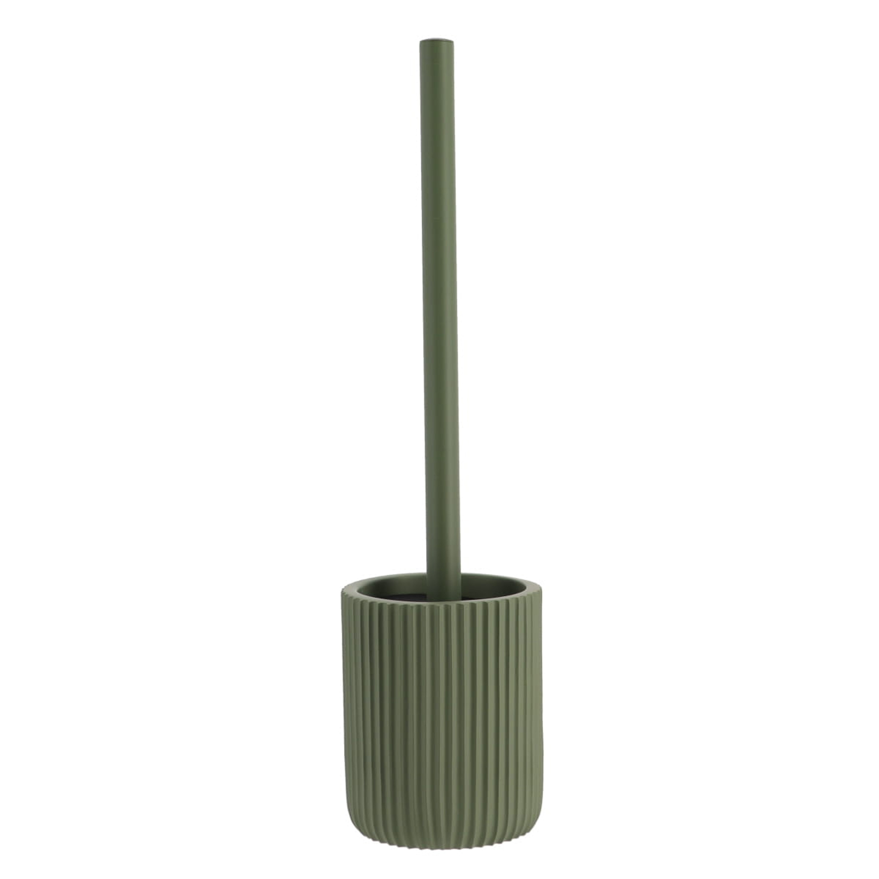 Tendance WC borstel met houder 101 series - groen - geribbeld - PS - 9 x 37 cm - toiletborstel -