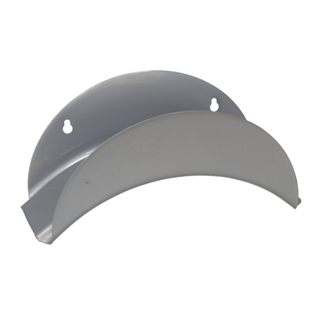 Tuinslanghouder - metaal - zilver - 28 x 13 x 13 cm - wandbevestiging -