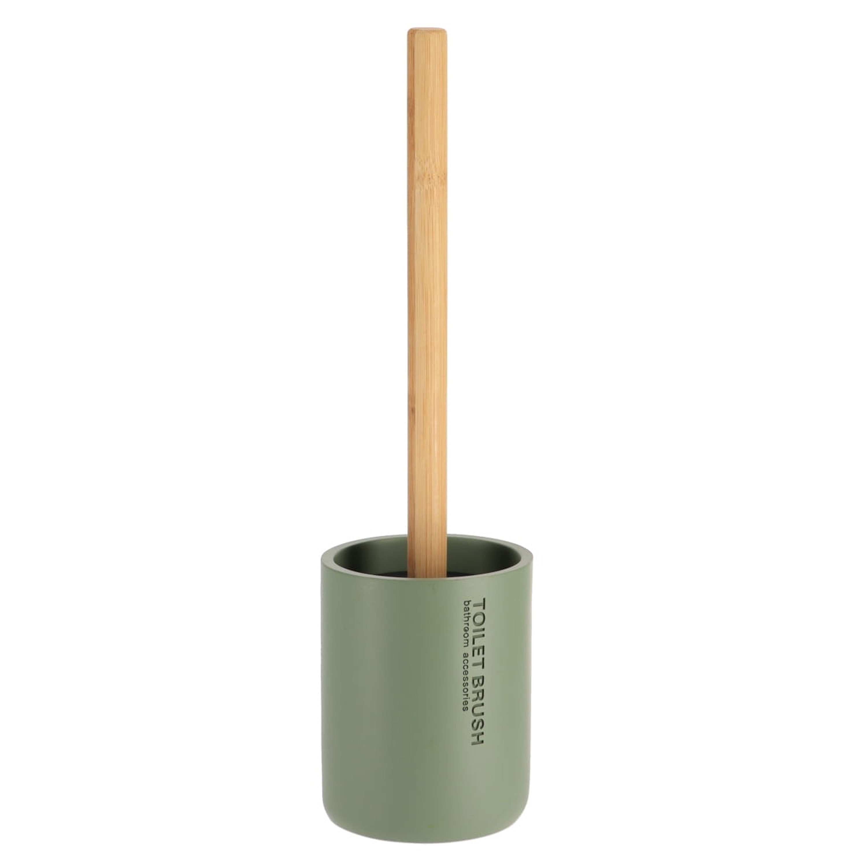 Tendance WC borstel met houder 102 series - groen/bamboe - PS - 10,4  x 36 cm - toiletborstel -