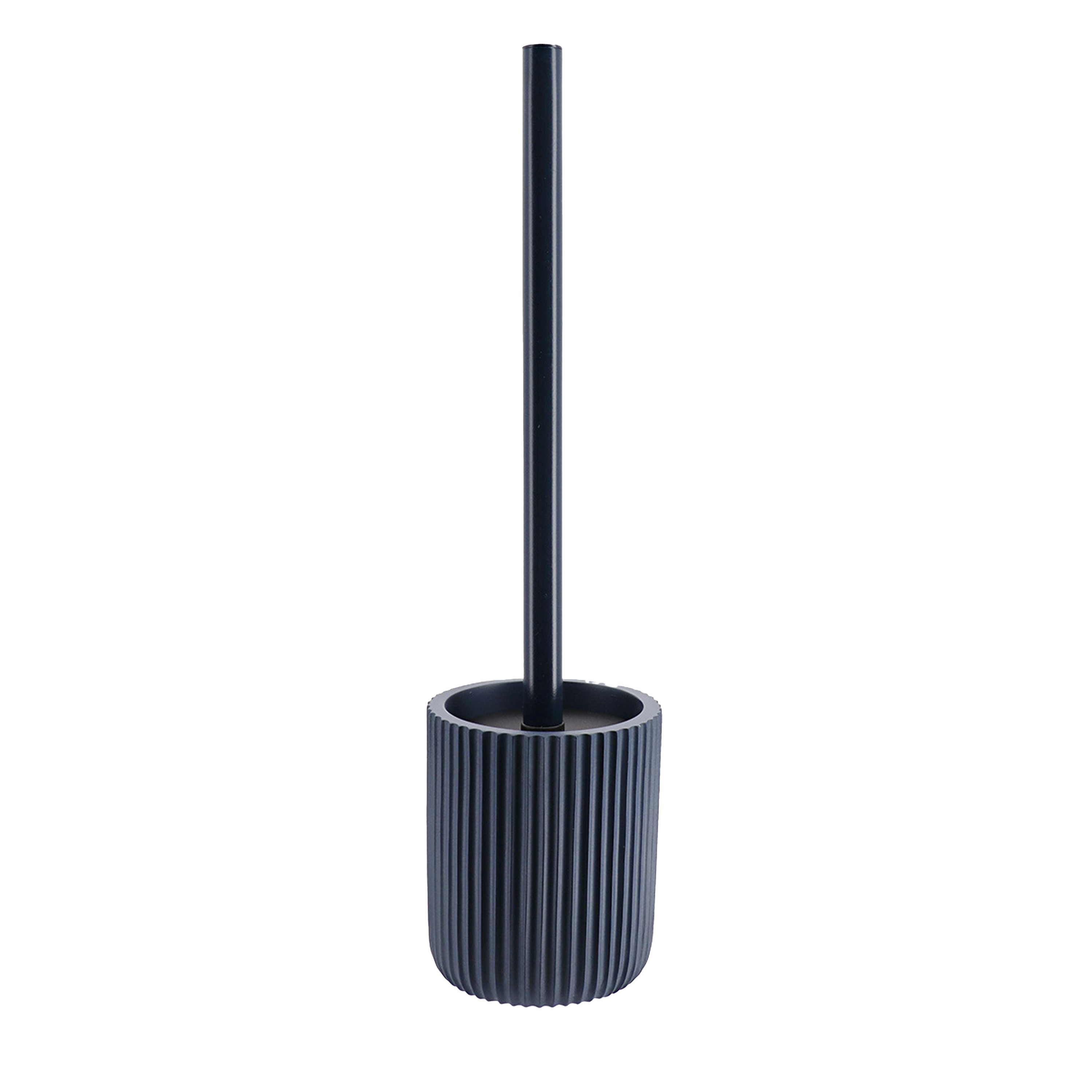 Tendance WC borstel met houder 101 series - blauw - geribbeld - PS - 9 x 37 cm - toiletborstel -