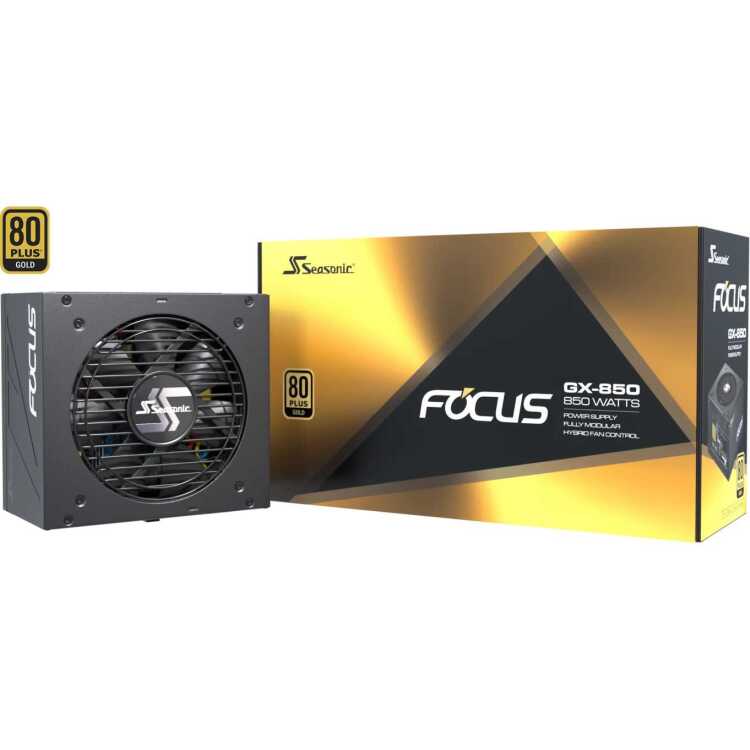 Seasonic FOCUS GX ATX3.0, 850W voeding 1x 12VHPWR, 3x PCIe, kabelmanagement