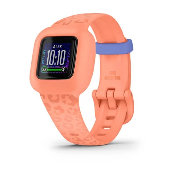 Garmin Vivofit jr. 3, Peach Leopard Sporthorloge