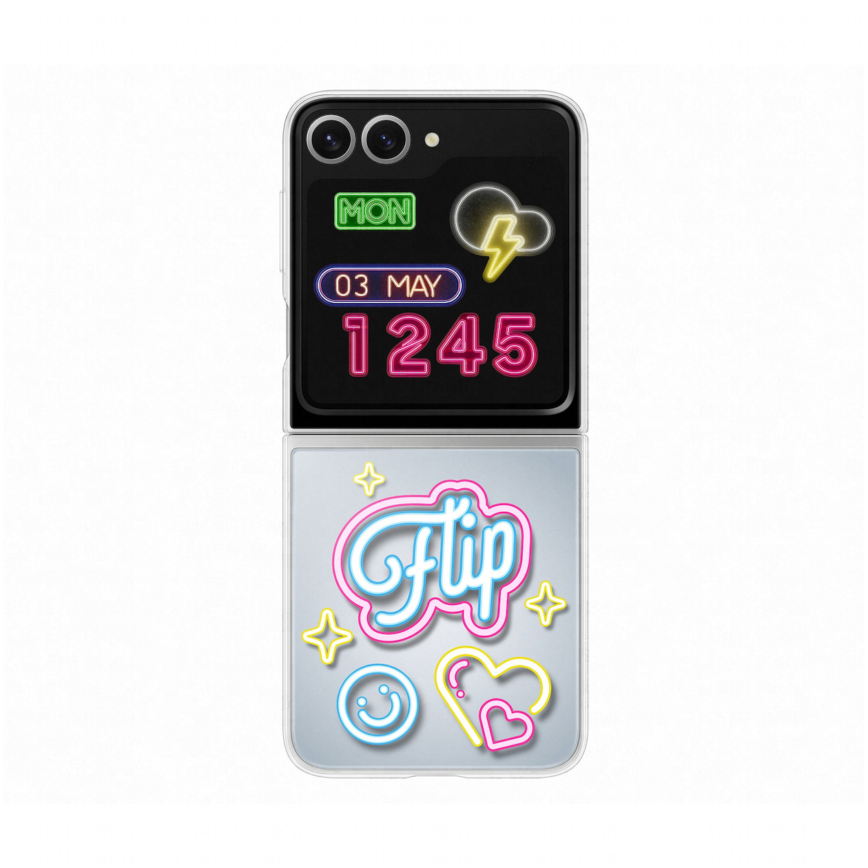 Samsung Flipsuit Case voor Flip 6 Telefoonhoesje Transparant