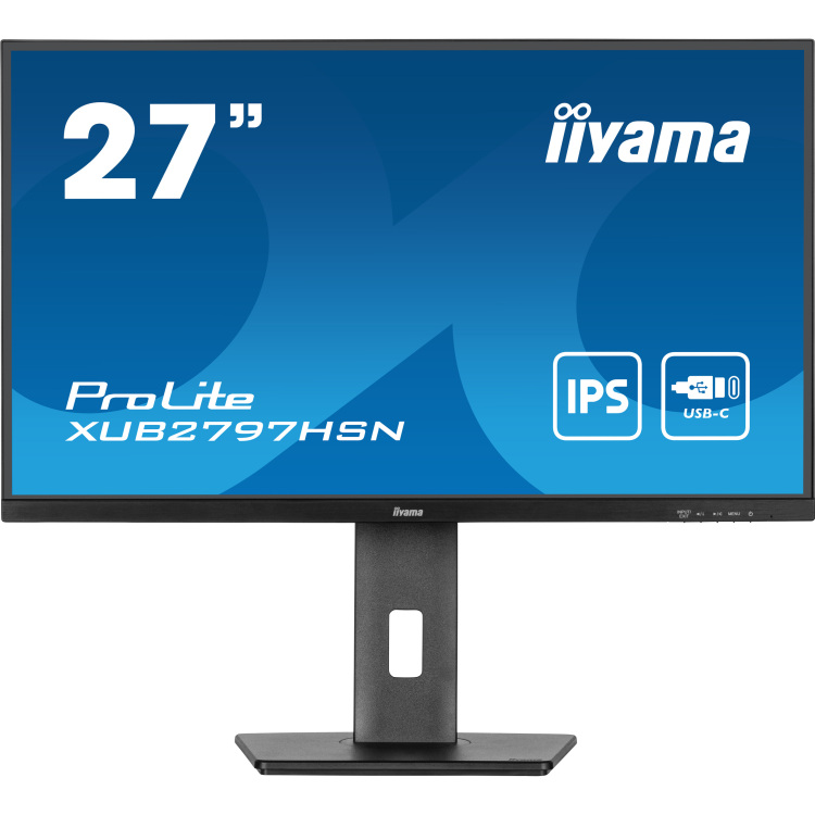 iiyama ProLite XUB2797HSN-B2 ledmonitor 100 Hz, HDMI, DisplayPort, USB-C, RJ45 (LAN), Audio