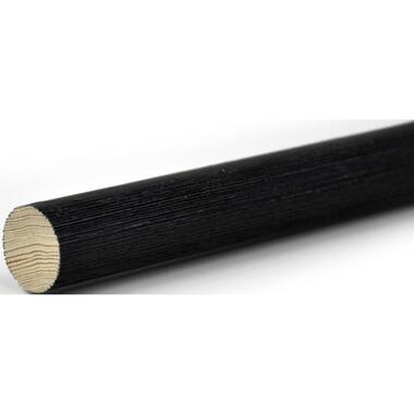 Gordijnroede 200cm - zwart hout - Ø28mm (1280106) - Leen Bakker