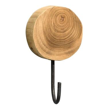 Wandhaak Finn - mungur hout - 15x8x3 cm - Leen Bakker