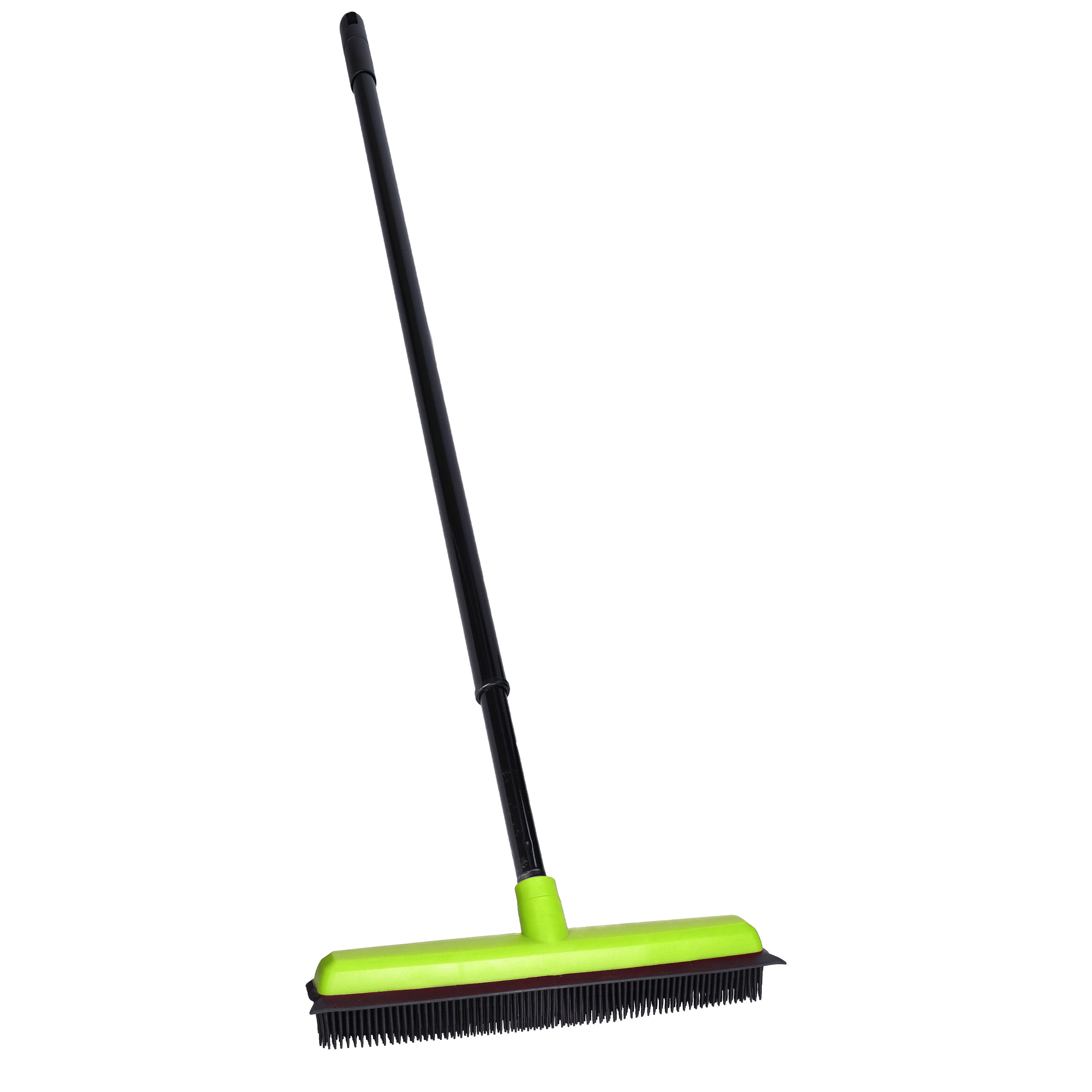Bezem - rubber - telescoopsteel - kappers bezem - wisser lip - 130 cm -