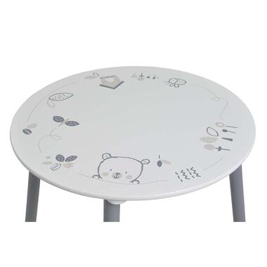 Demeyere tafel en stoeltjes Bear - wit/grijs - 60x60x50 cm - Leen Bakker