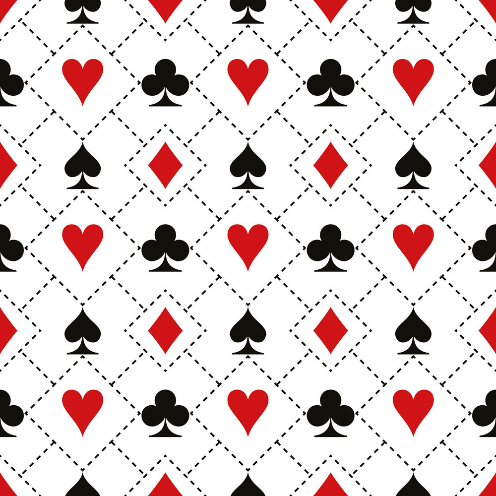 Tafel diner servetten - Las Vegas Casino Kaarten - 20x stuks - 33 x 33 cm -