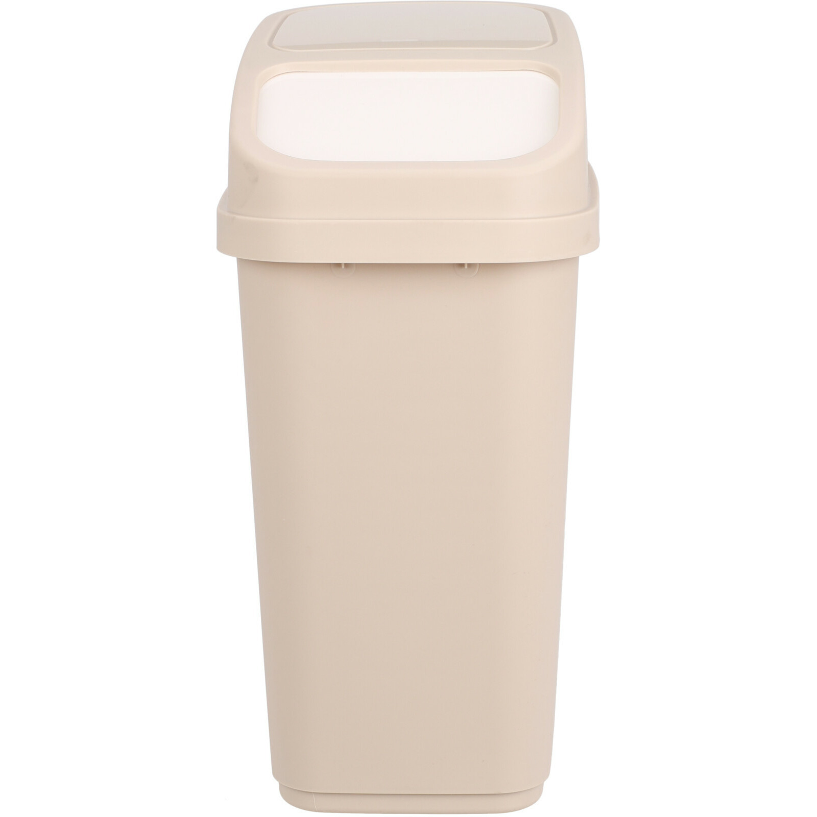 GFT aanrecht afvalbakje - beige - 5L - afsluitbaar - 15 x 21 x 31 cm - klepje -
