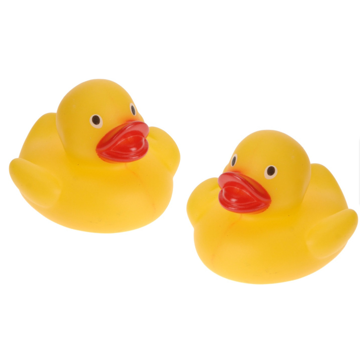 Rubber badeendjes familie - 18x stuks - geel - badkamer fun artikelen - size 5.5 cm - kunststof -