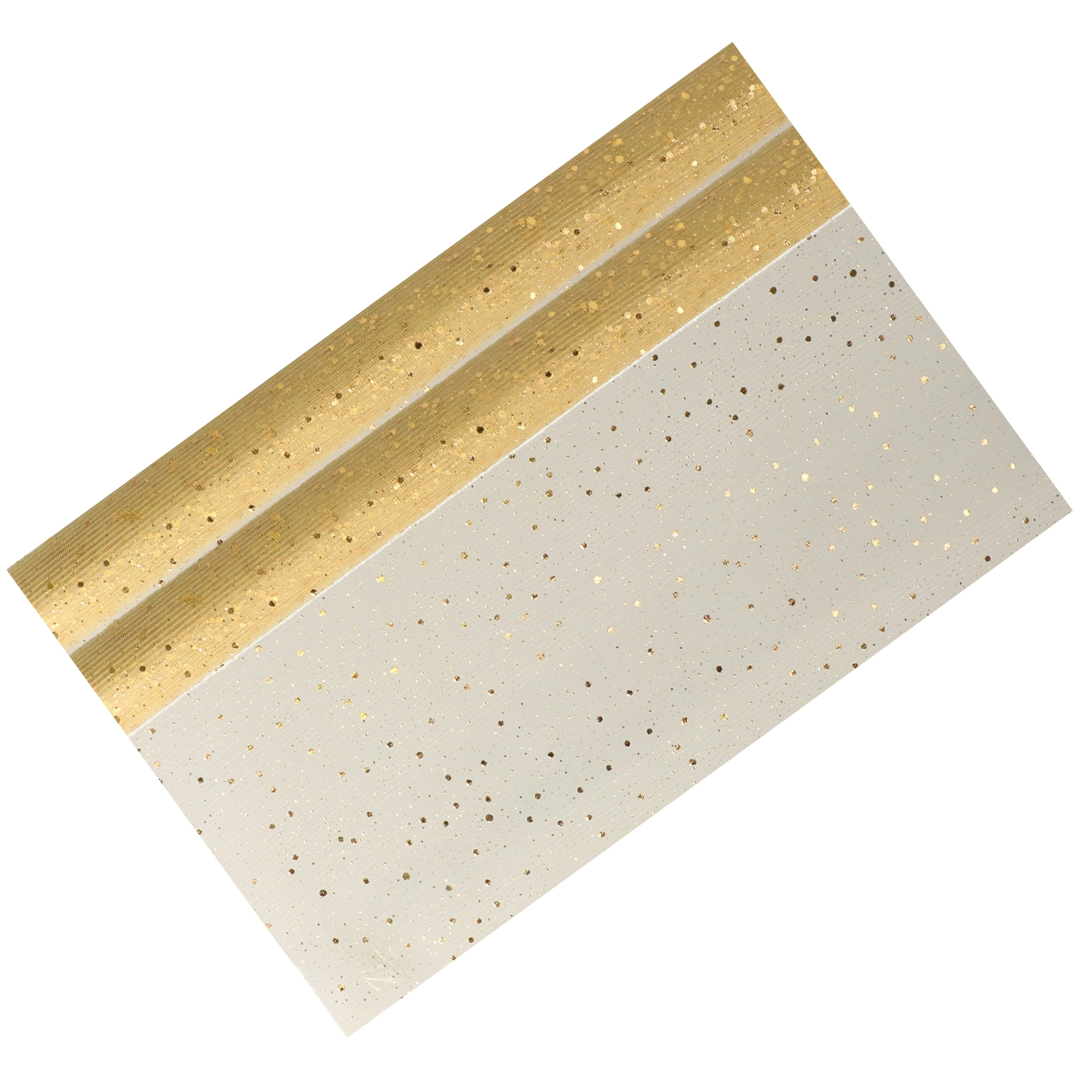 Decoratie stof/tafellopers - 2x - goud - pailletten - 38,5 x 200 cm -