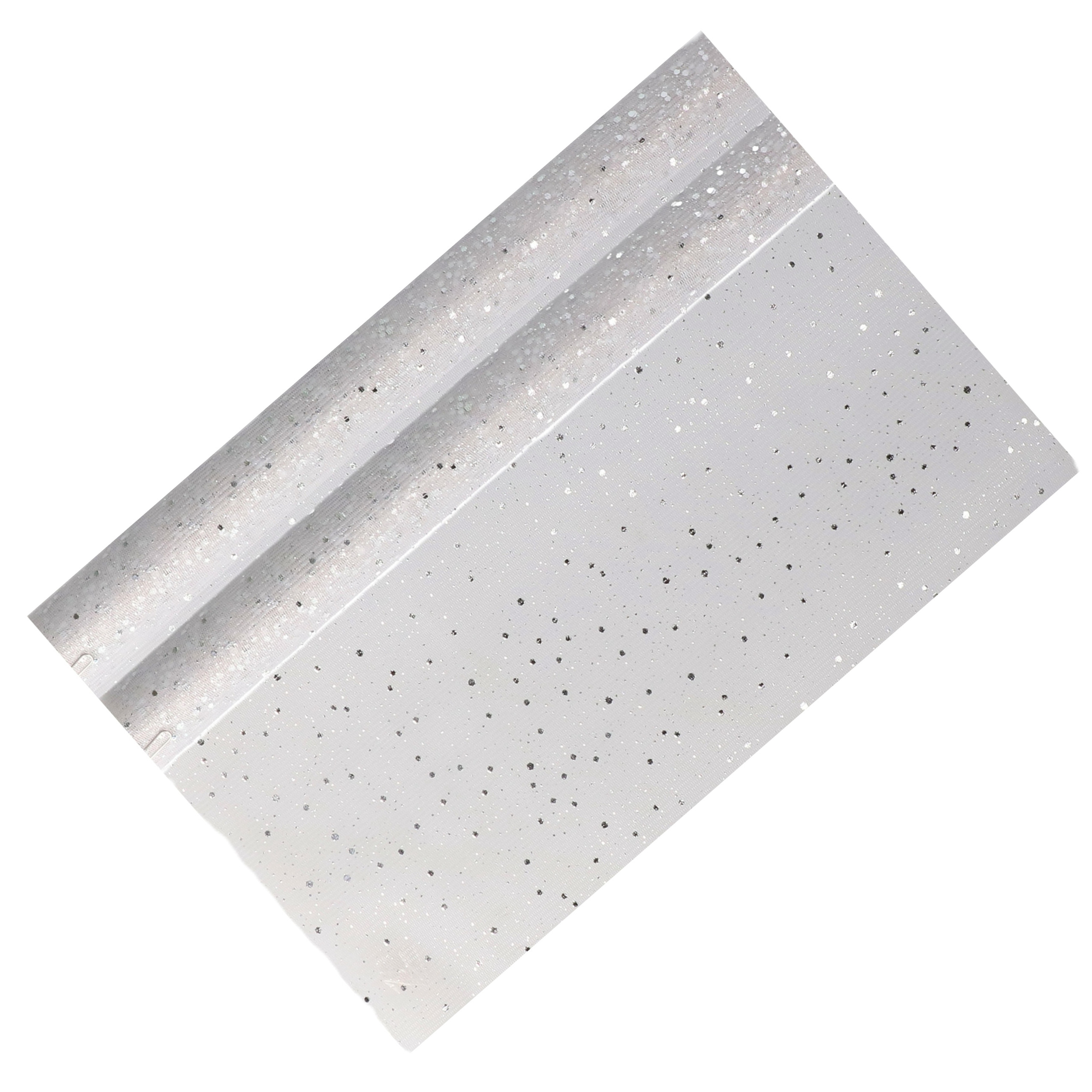 Decoratie stof/tafellopers - 2x - zilver - pailletten - 38,5 x 200 cm -