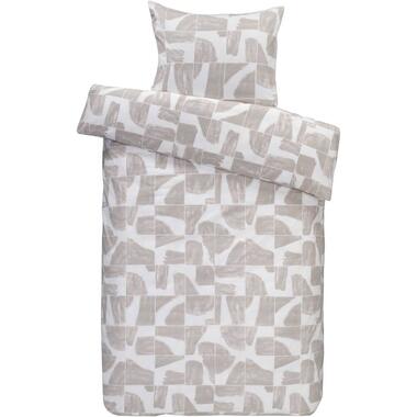 Dekbedovertrek Chester - beige - 140x200/220 cm - Leen Bakker