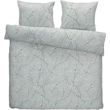 Dekbedovertrek Ise flanel - blauw - 200x200/220 cm - Leen Bakker
