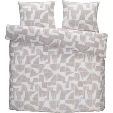 Dekbedovertrek Chester - beige - 200x200/220 cm - Leen Bakker