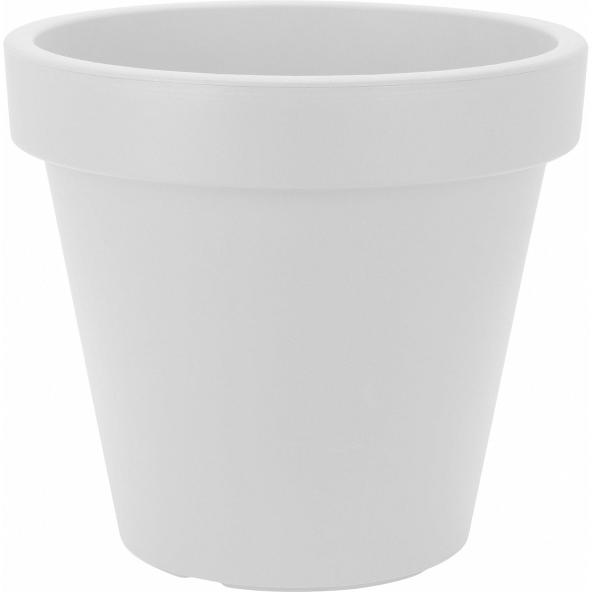 Bloempot/plantenpot voor binnen en buiten - D35 x H30 cm - wit - kunststof -
