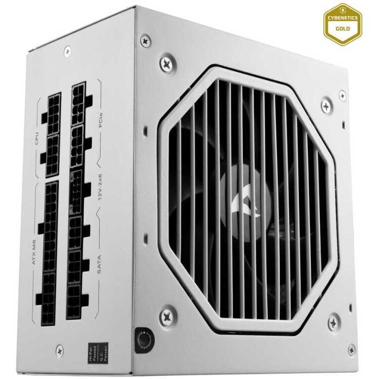 Sharkoon Rebel P20 750 White voeding 4x PCIe, 1x 12VHPWR, Kabelmanagement