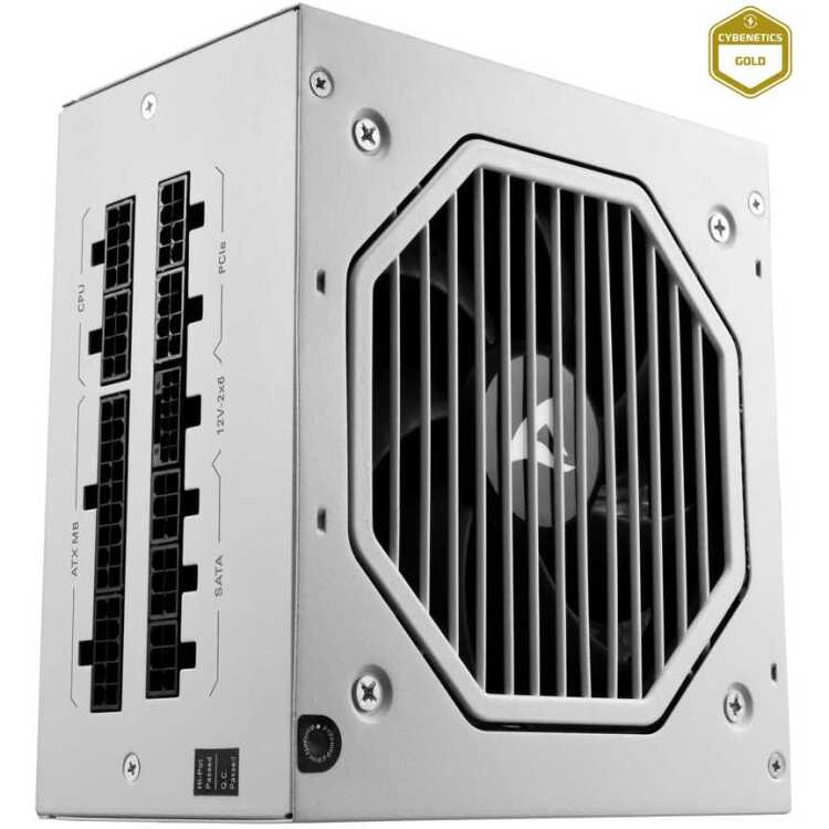 Sharkoon Rebel P20 850 White voeding 4x PCIe, 1x 12VHPWR, Kabelmanagement