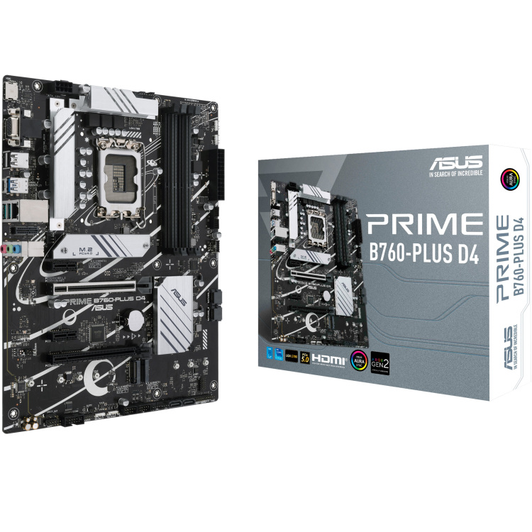 ASUS PRIME B760-PLUS D4 moederbord RAID, 2,5Gb-LAN, Sound, ATX