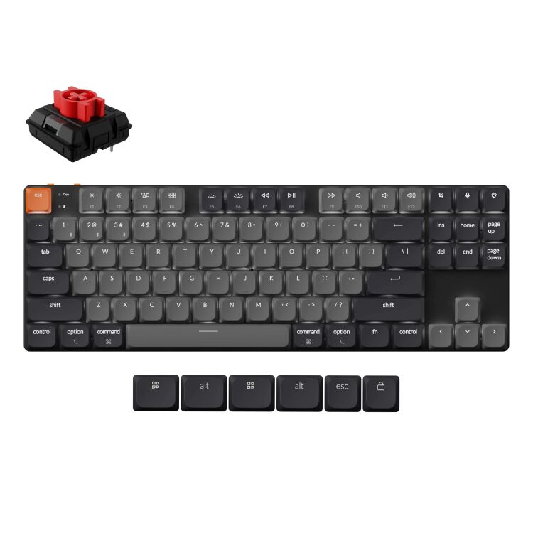 Keychron K1X-A1 80% Wl RED ALU US toetsenbord