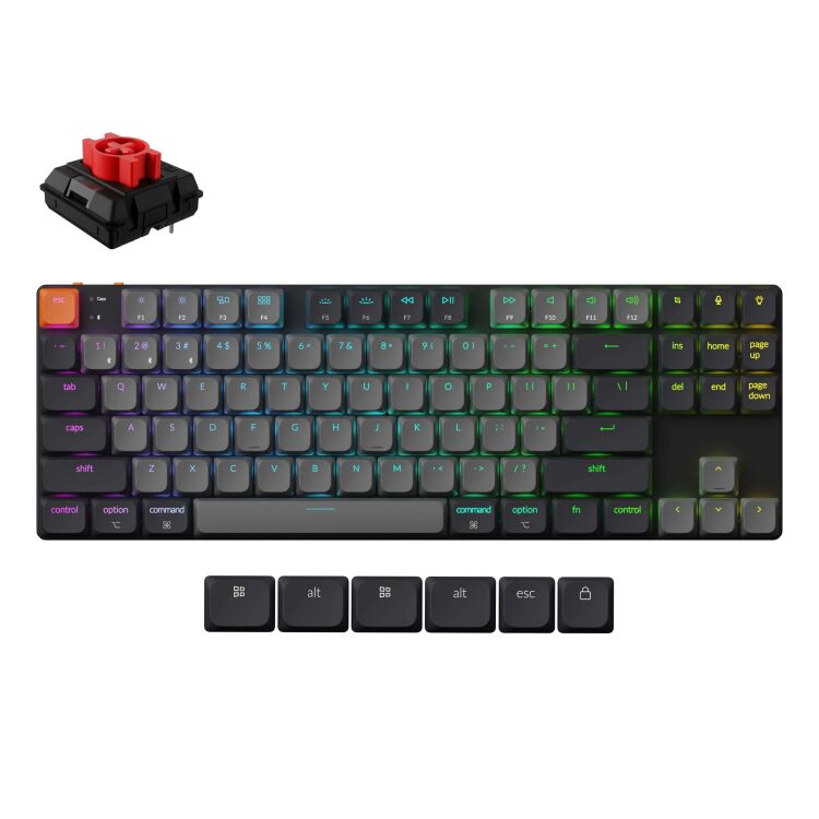 Keychron K1X-B1 80% RGB RED ALU US toetsenbord