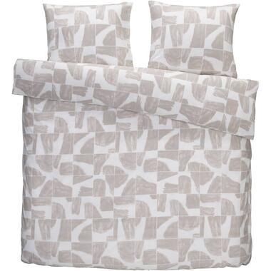 Dekbedovertrek Chester - beige - 240x200/220 cm - Leen Bakker