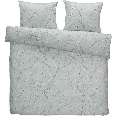 Dekbedovertrek Ise flanel - blauw - 240x200/220 cm - Leen Bakker