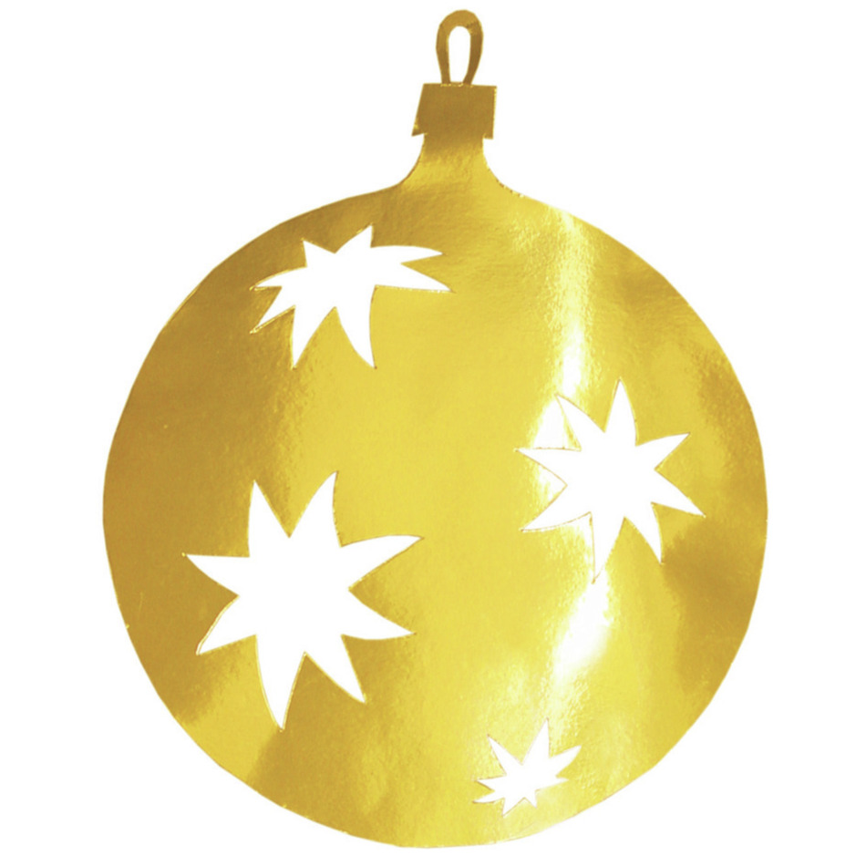 Grote kerstbal hangdecoratie - goud - Dia 40 cm - karton - Kerstversiering -