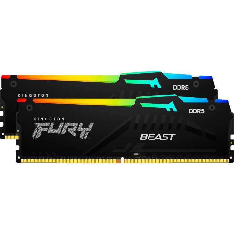 Kingston FURY 16 GB DDR5-6000 (2x 8 GB) Dual-Kit werkgeheugen KF560C30BBAK2-16, Beast RGB, XMP 3.0