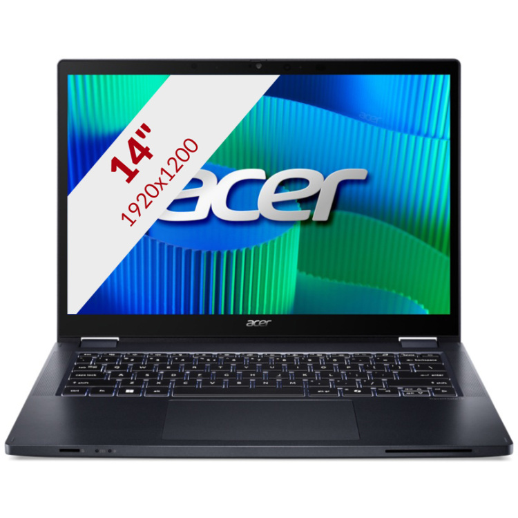 Acer TravelMate Spin P4 14 TMP414RN-54-TCO-79MS laptop Core Ultra 7 155U | Intel Graphics | 32 GB | 1 TB SSD | Touch