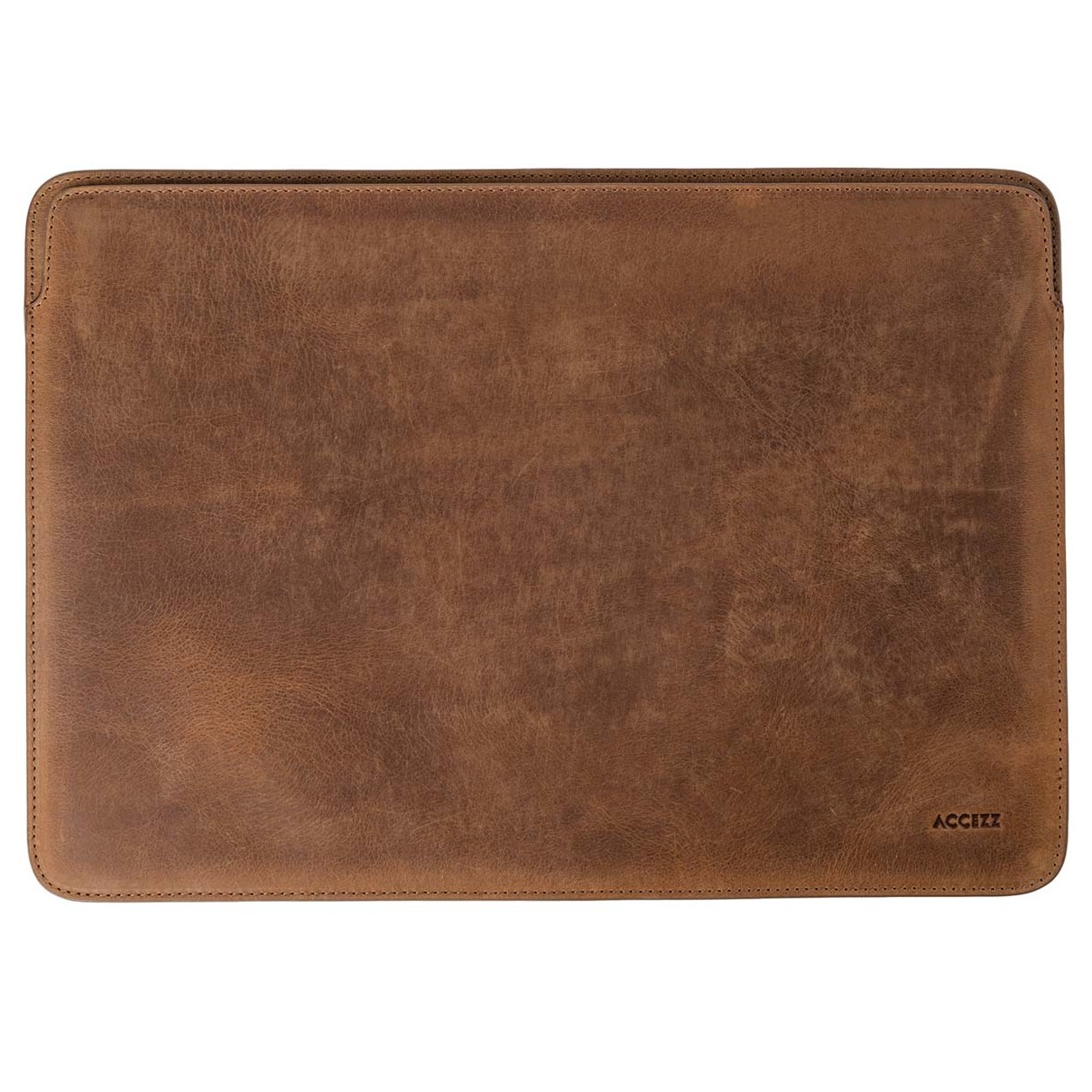 Accezz Leather hoes voor MacBook 14 inch Laptop sleeve Bruin