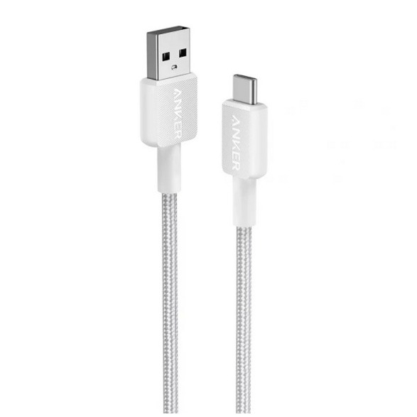 Anker 322 USB-A to USB-C Cable Nylon 0.9M Oplader Wit