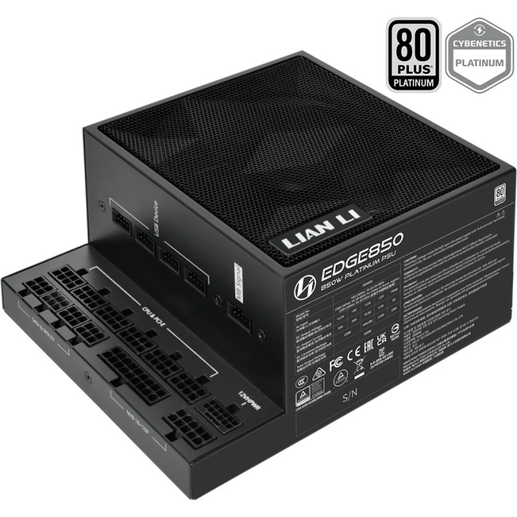 Lian Li EDGE850 voeding 3x PCIe, kabelmanagement, 4x USB