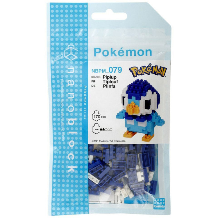 Diverse Pokémon: Piplup Nanoblock constructiespeelgoed