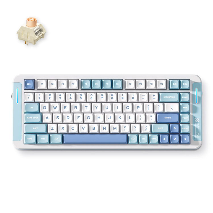 MCHOSE X75V2 Blue Creamsicle Kailh WL US toetsenbord