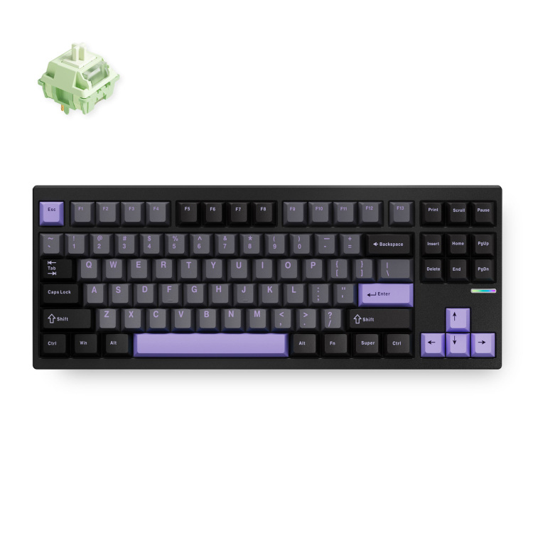 MCHOSE GX87 Max: Black Anodic Oxidation Matcha Latte V2 Aluminum Custom Mechanical toetsenbord 80% TKL, Double-Shot PBT, RGB, draadloos / Bluetooth / USB-C