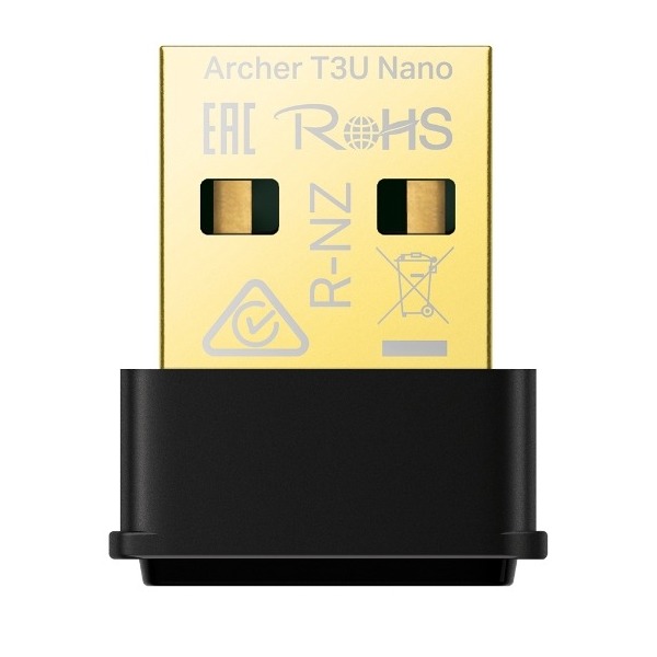 TP-Link Archer T3U Nano - AC1300 nano draadloze MU-MIMO USB-adapter Wifi adapter Zwart