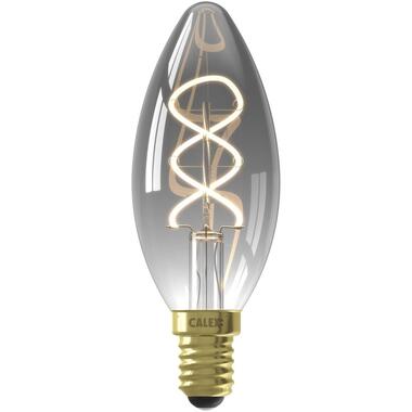 LED filament kaarslamp dimbaar titanium E14 4W - Leen Bakker
