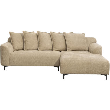Bank Elsa met chaise longue rechts - taupe - Leen Bakker